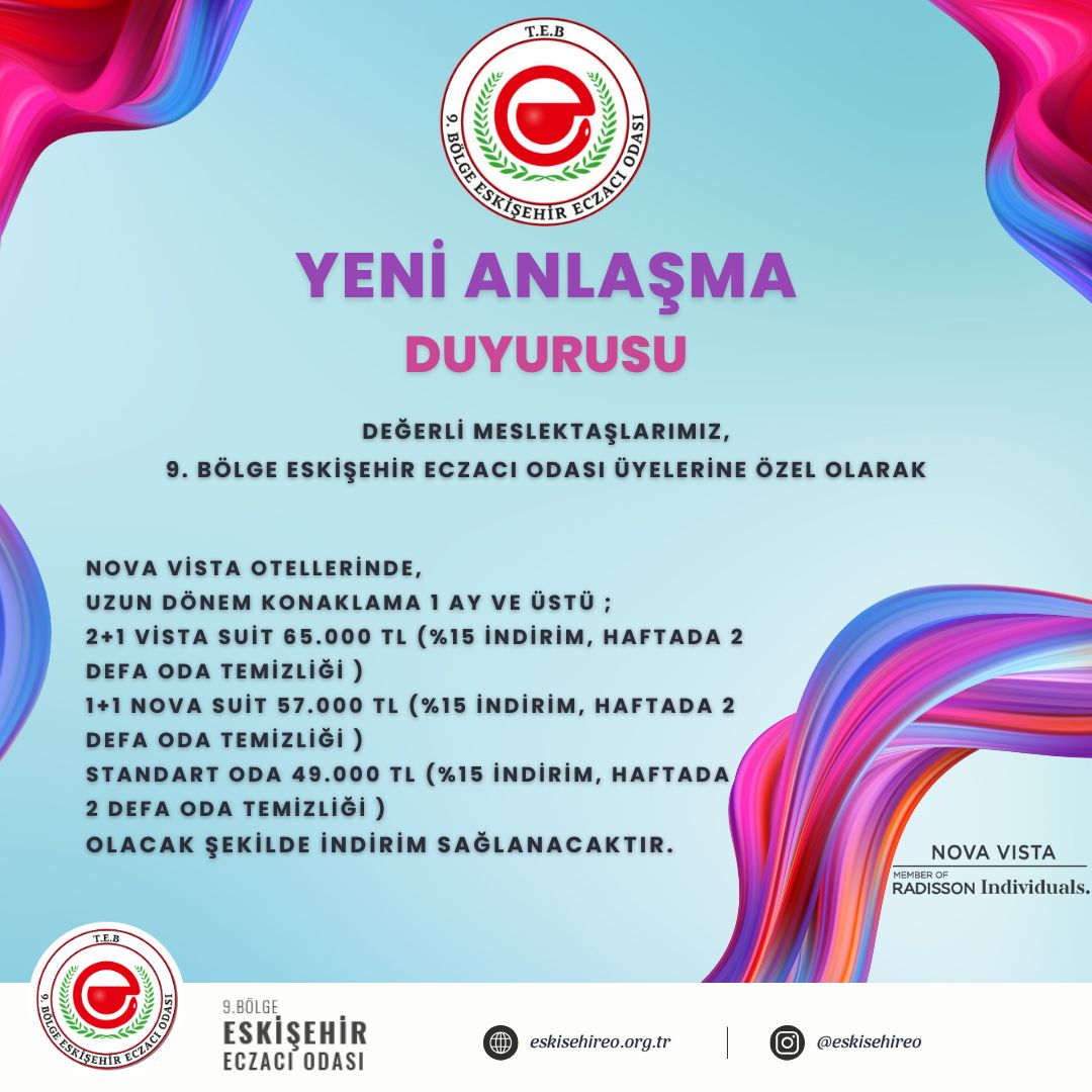ODAMIZ VE NOVA VİSTA OTELLERİ ARASINDA YAPILAN ANLAŞMA