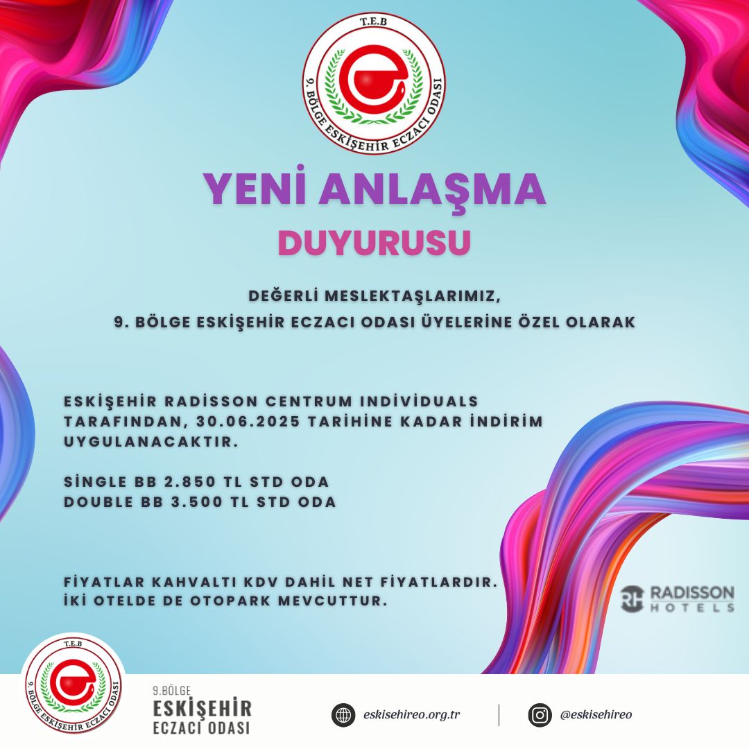 ODAMIZ VE RADISSON HOTELS ARASINDA YAPILAN ANLAŞMA