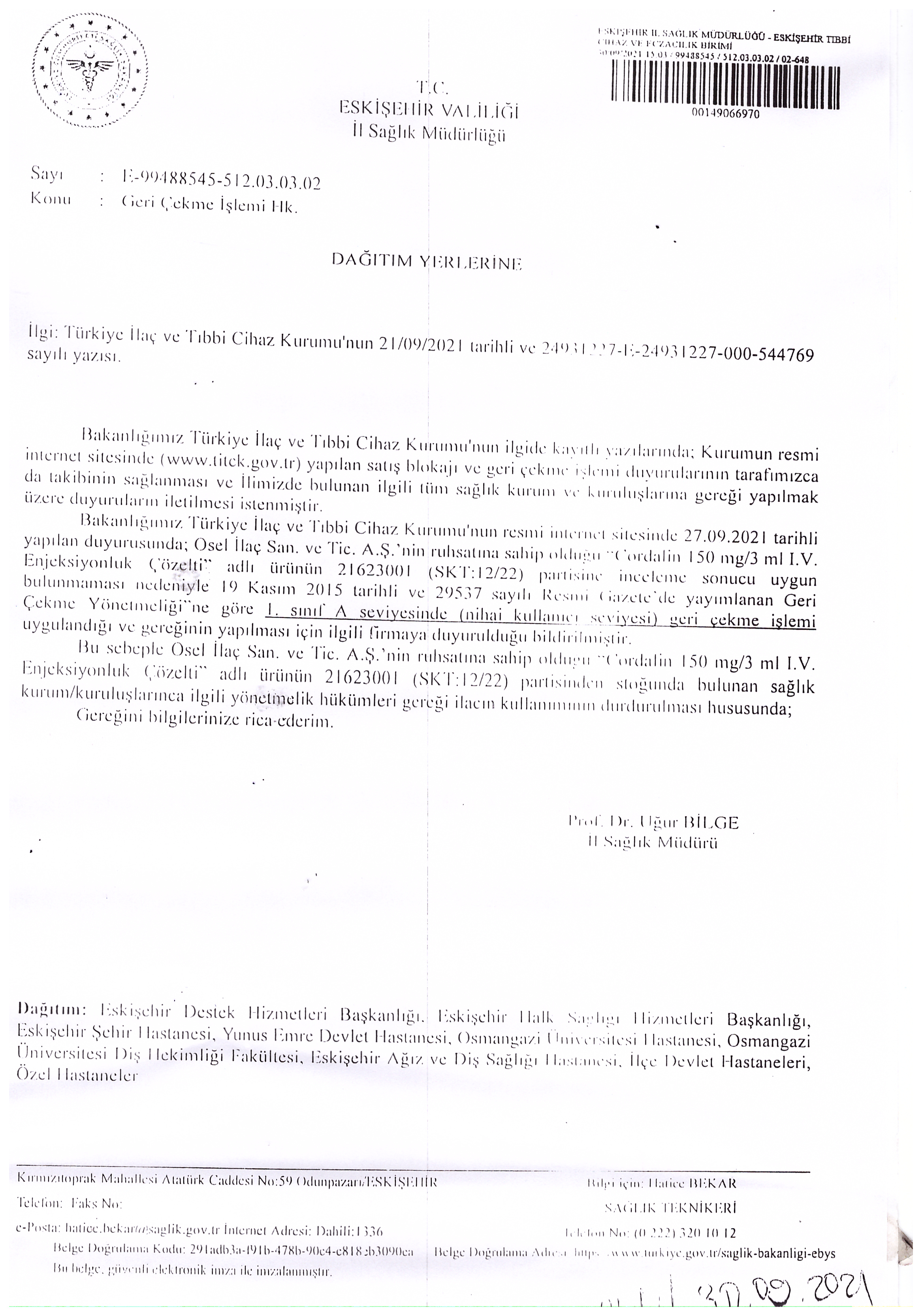 Geri Çekme İşlemi 