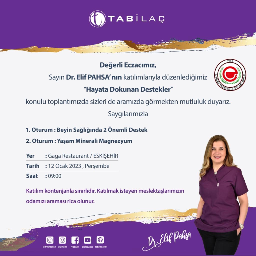 Dr. Elif PAHSA'nın Katılımı İle Hayata Dokunan Destekler